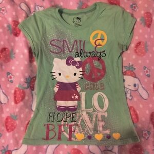 Hello Kitty Green Graphic Tee